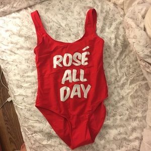 Rosé all day bathing suit/ body suit